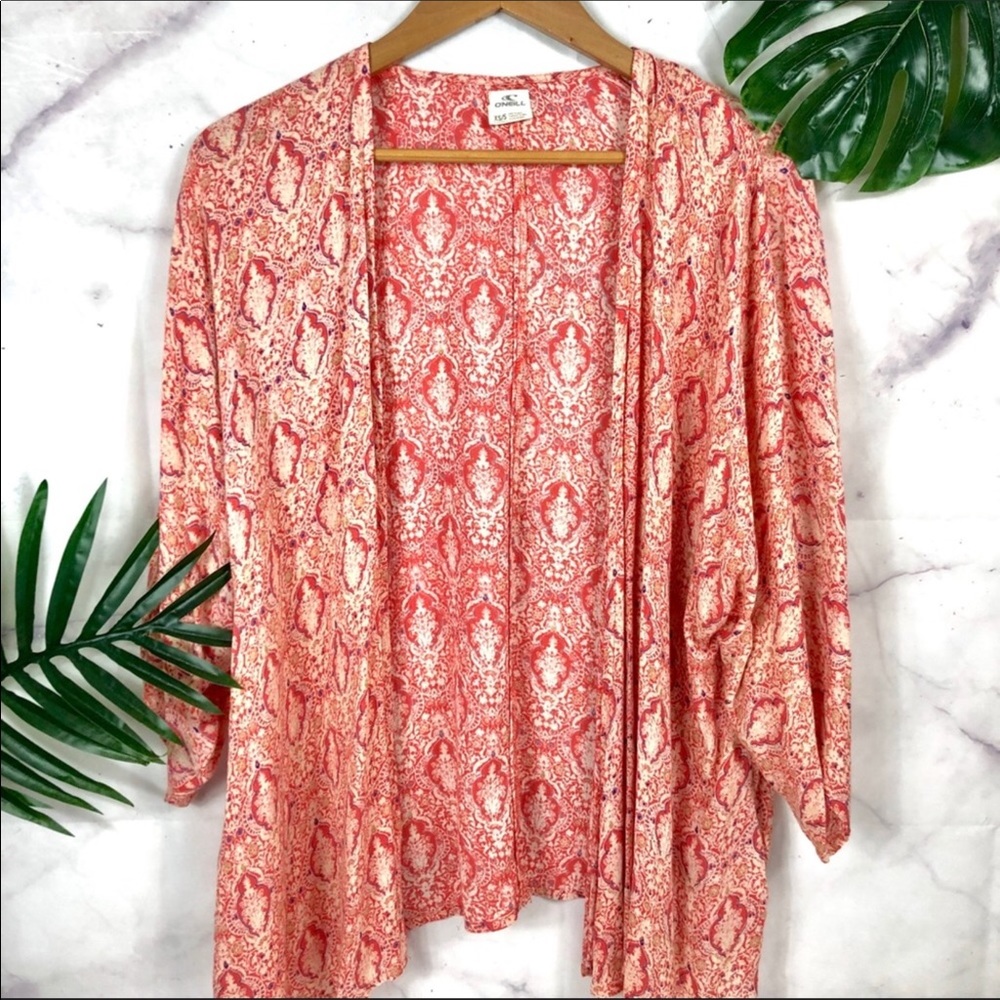 O’Neill Pink Olive Paisley Kimono | Size Small - Picture 3 of 8